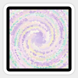 Diamond Swirl of Diamond Unicorn Dots Pattern Sticker